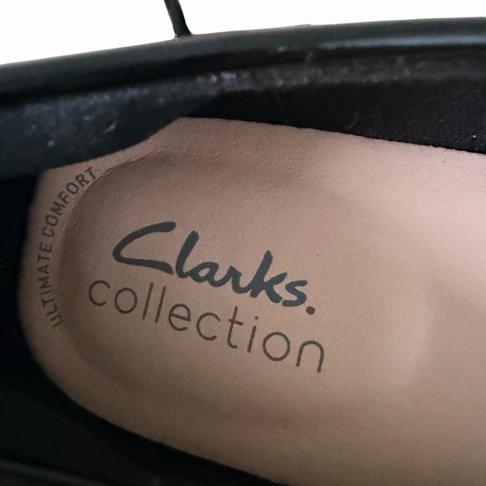 Clarks Collection Black Brier Dolly Patent Leather Heels Pumps Size 6 - Picture 8 of 10
